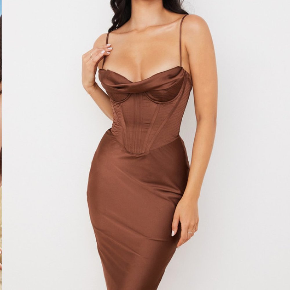House of CB Myrna dress - Chocolate